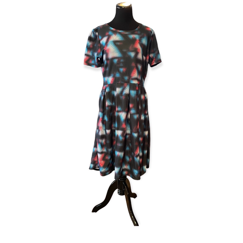 2xl Lularoe New Amelia Pleated Dress Fabulous Geometric